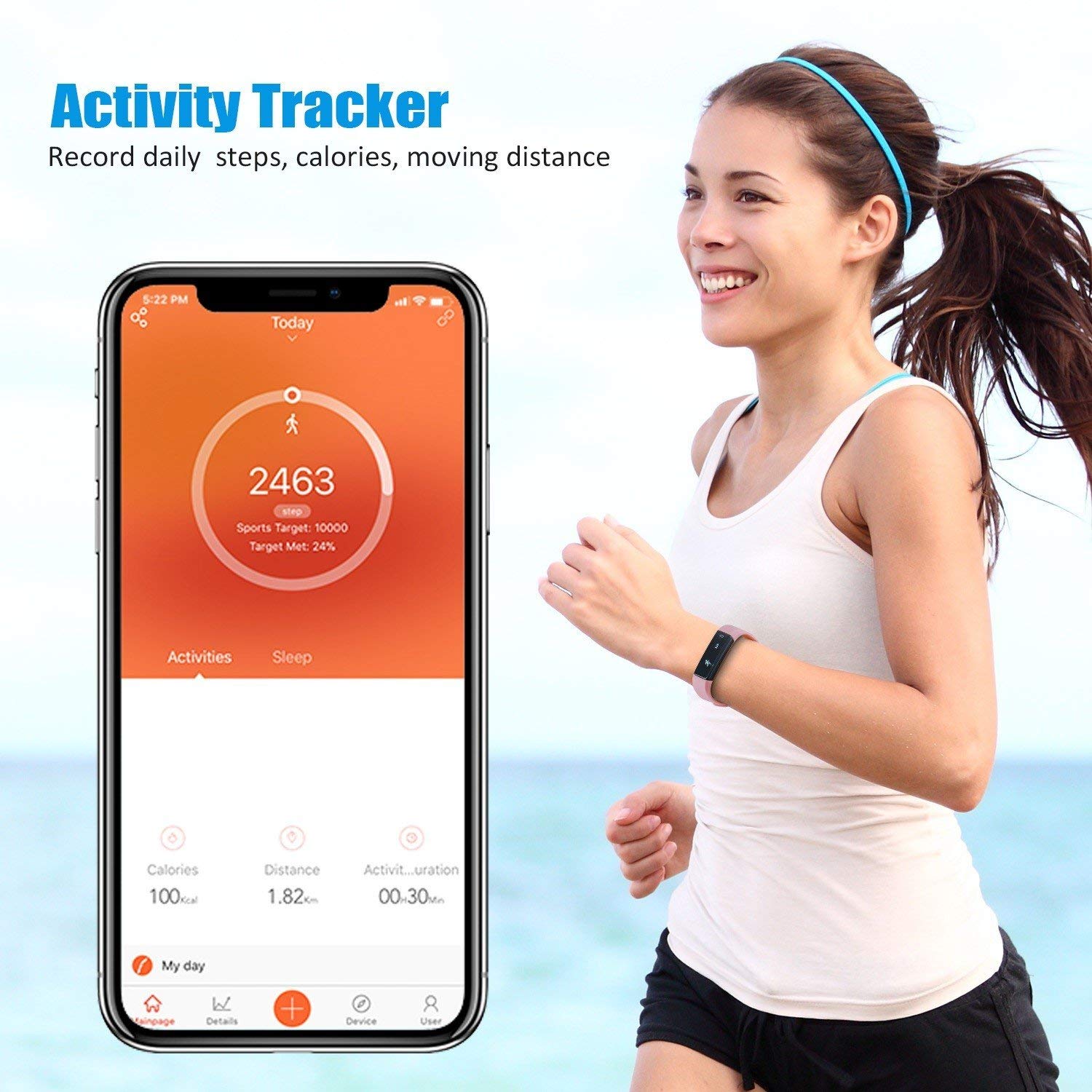 SmartFit Slim — Activity & Health Tracker Watch