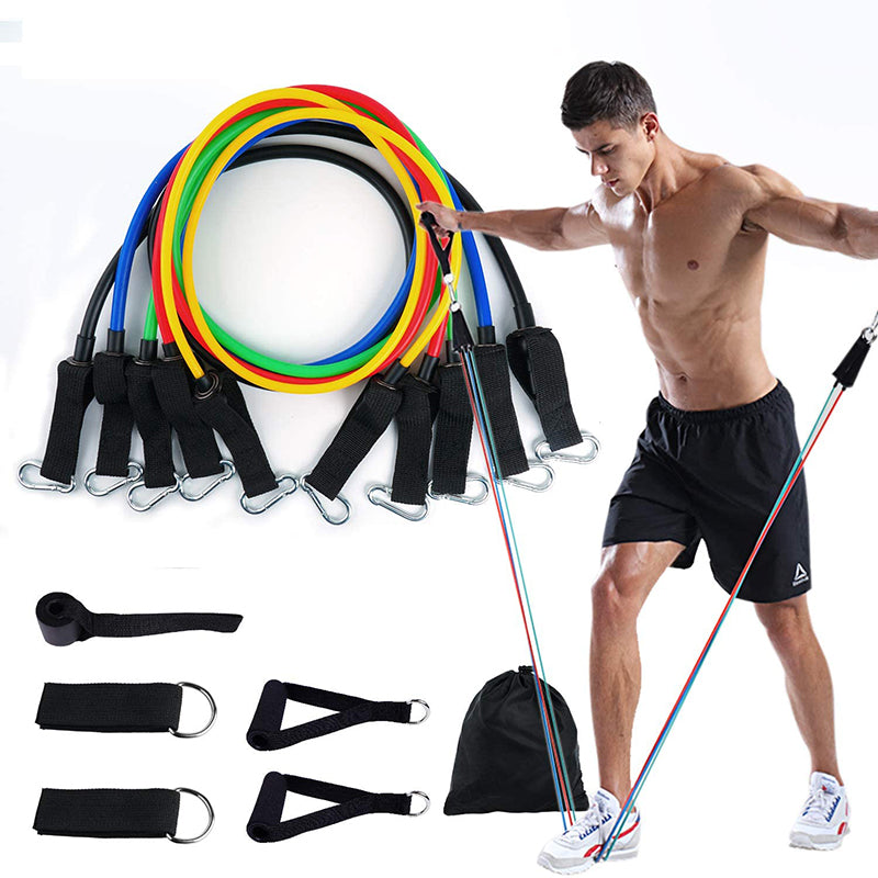 11-Piece Resistance Band Set — Full-Body Home Gym