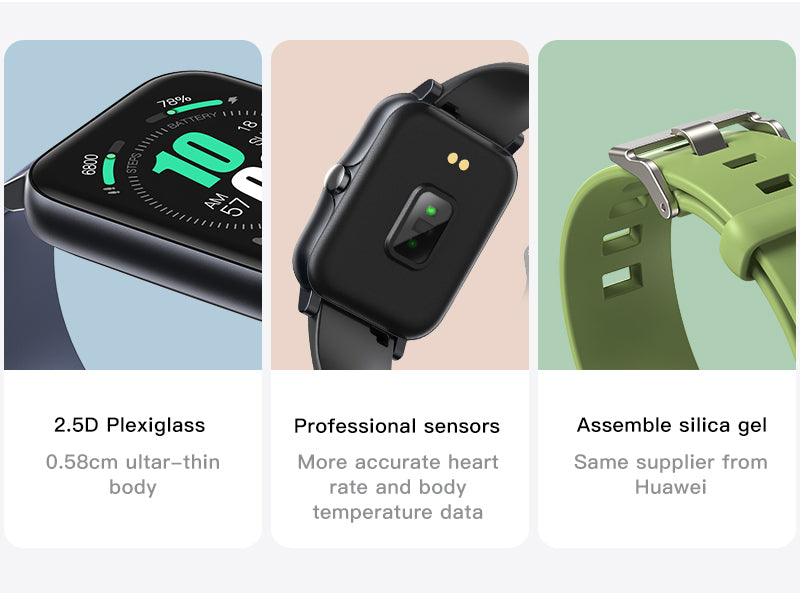 Ultra-Thin Smartwatch — IP68 Waterproof Health Tracker