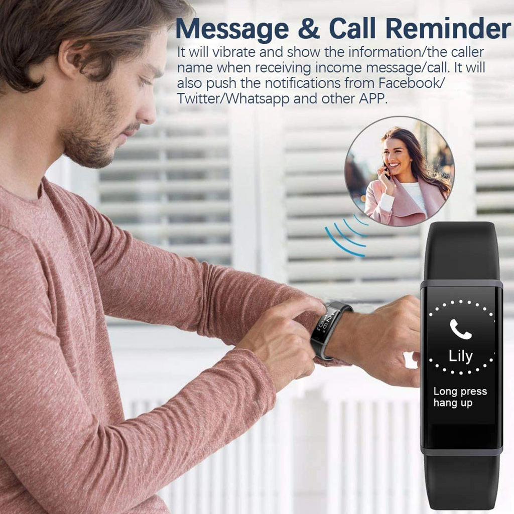 Smart Fitness Bracelet — Heart Rate, BP & Sleep Tracker