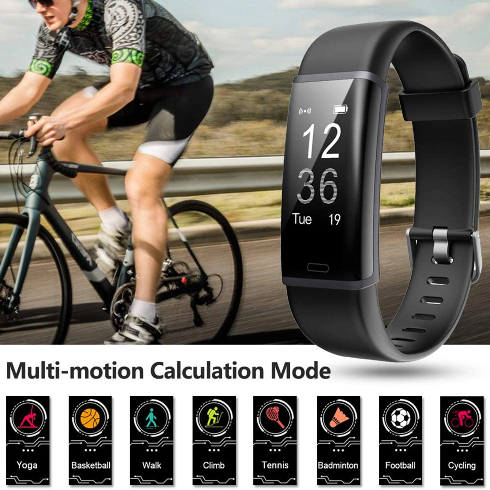 Smart Fitness Bracelet — Heart Rate, BP & Sleep Tracker