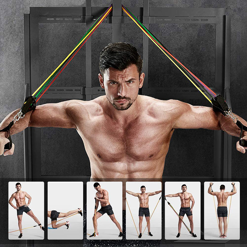 11-Piece Resistance Band Set — Full-Body Home Gym