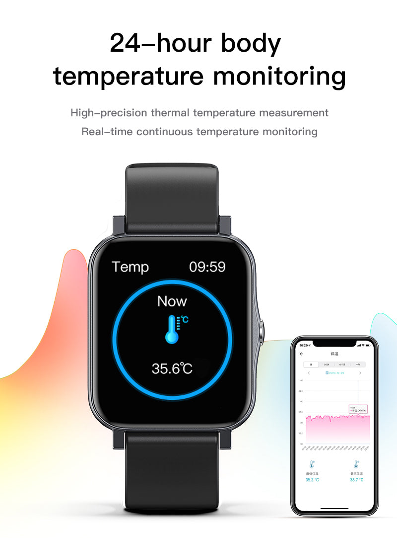 Ultra-Thin Smartwatch — IP68 Waterproof Health Tracker