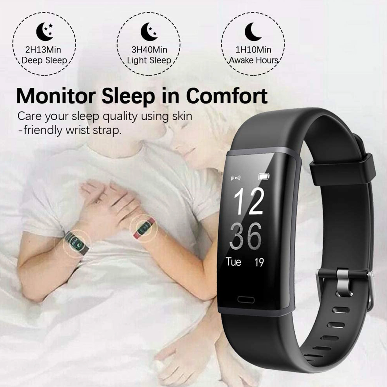 Smart Fitness Bracelet — Heart Rate, BP & Sleep Tracker