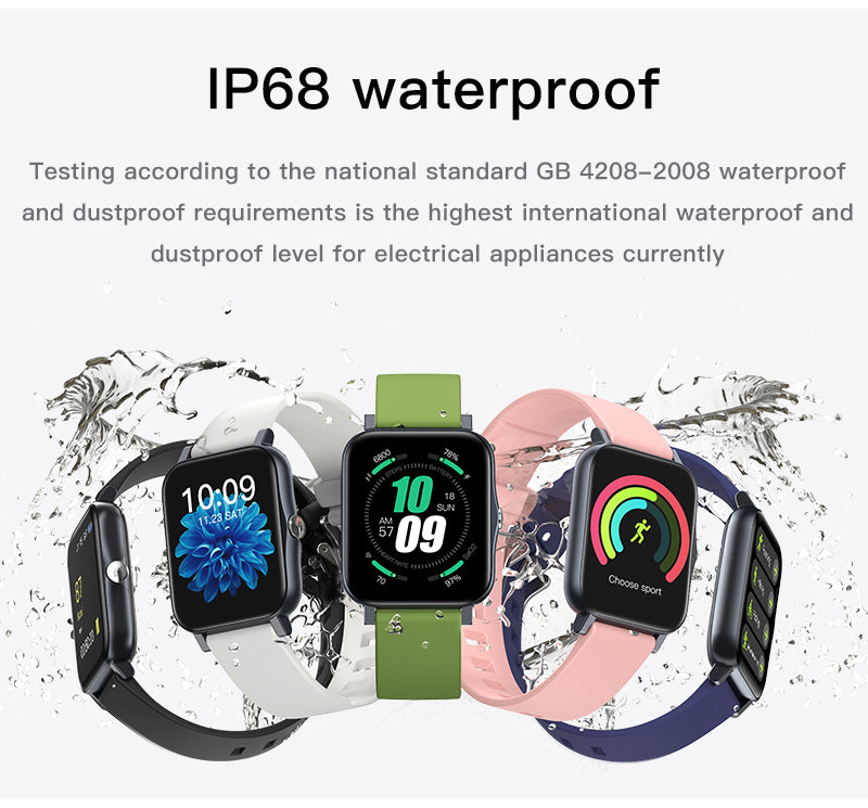 Ultra-Thin Smartwatch — IP68 Waterproof Health Tracker